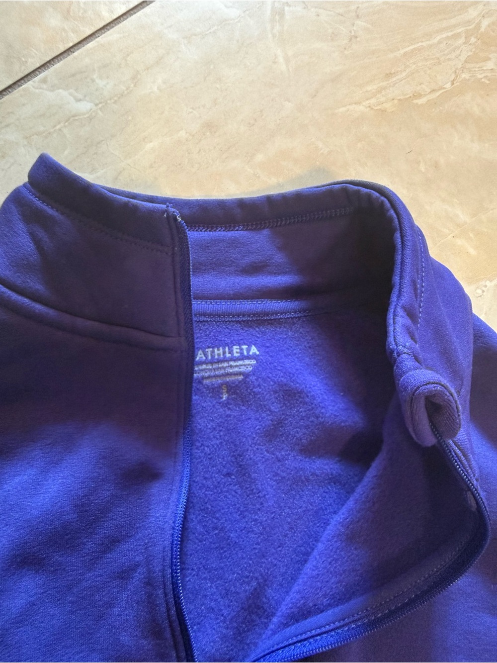 Athleta Deep blue Polartec Half‑Zip Pullover sz S - Picture 4 of 6